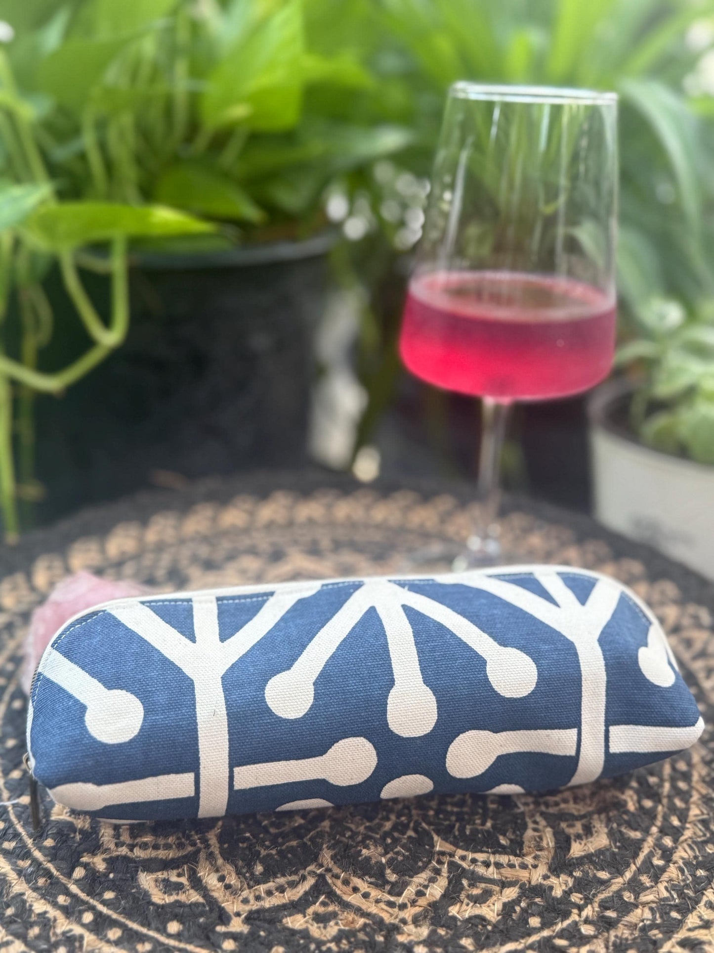 Handmade zippered travel case, brush case, glasses holder, versatile little bag