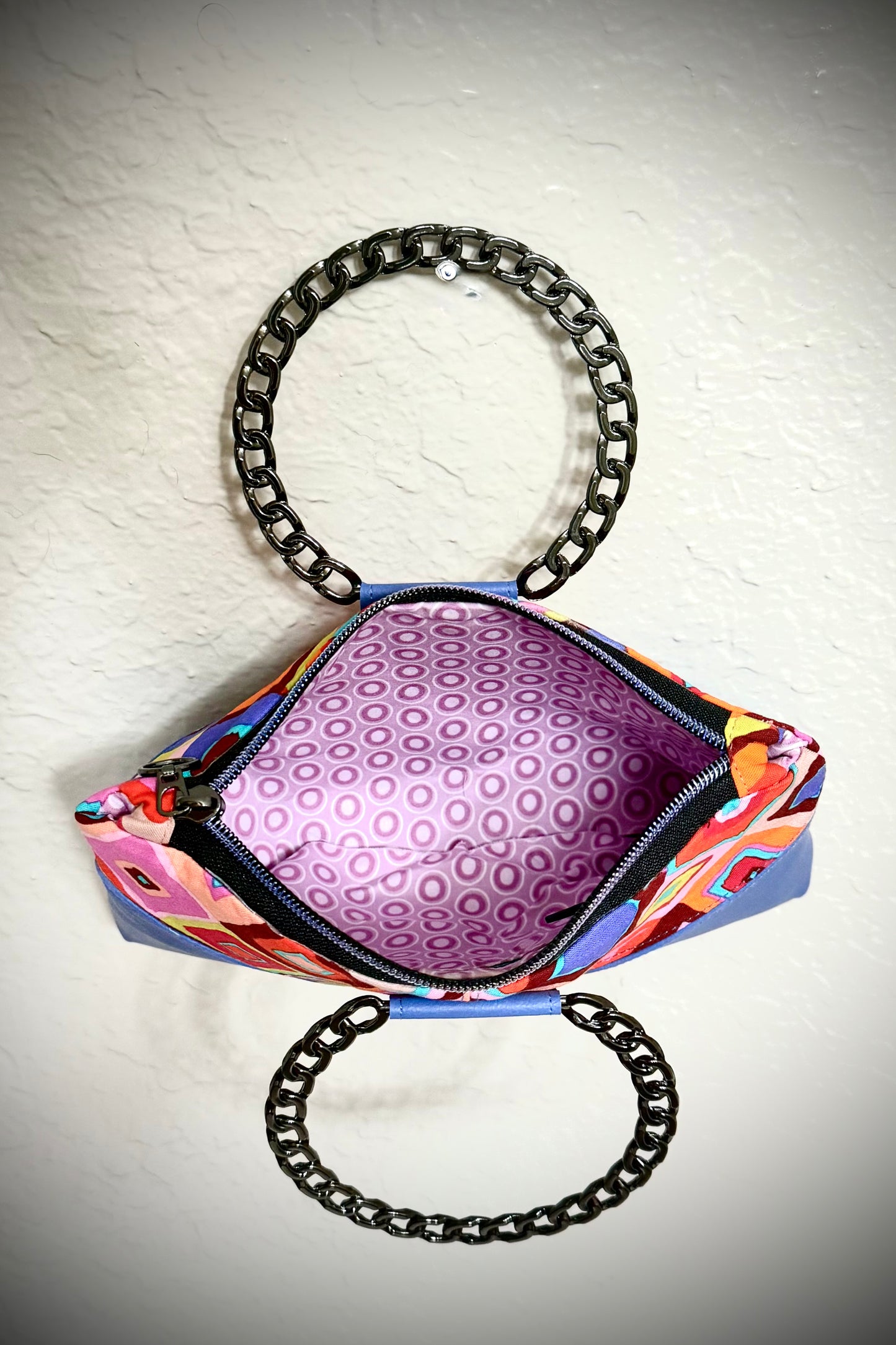 Stitchin’ by M.- Fun funky purse/clutch with inside zipper pocket