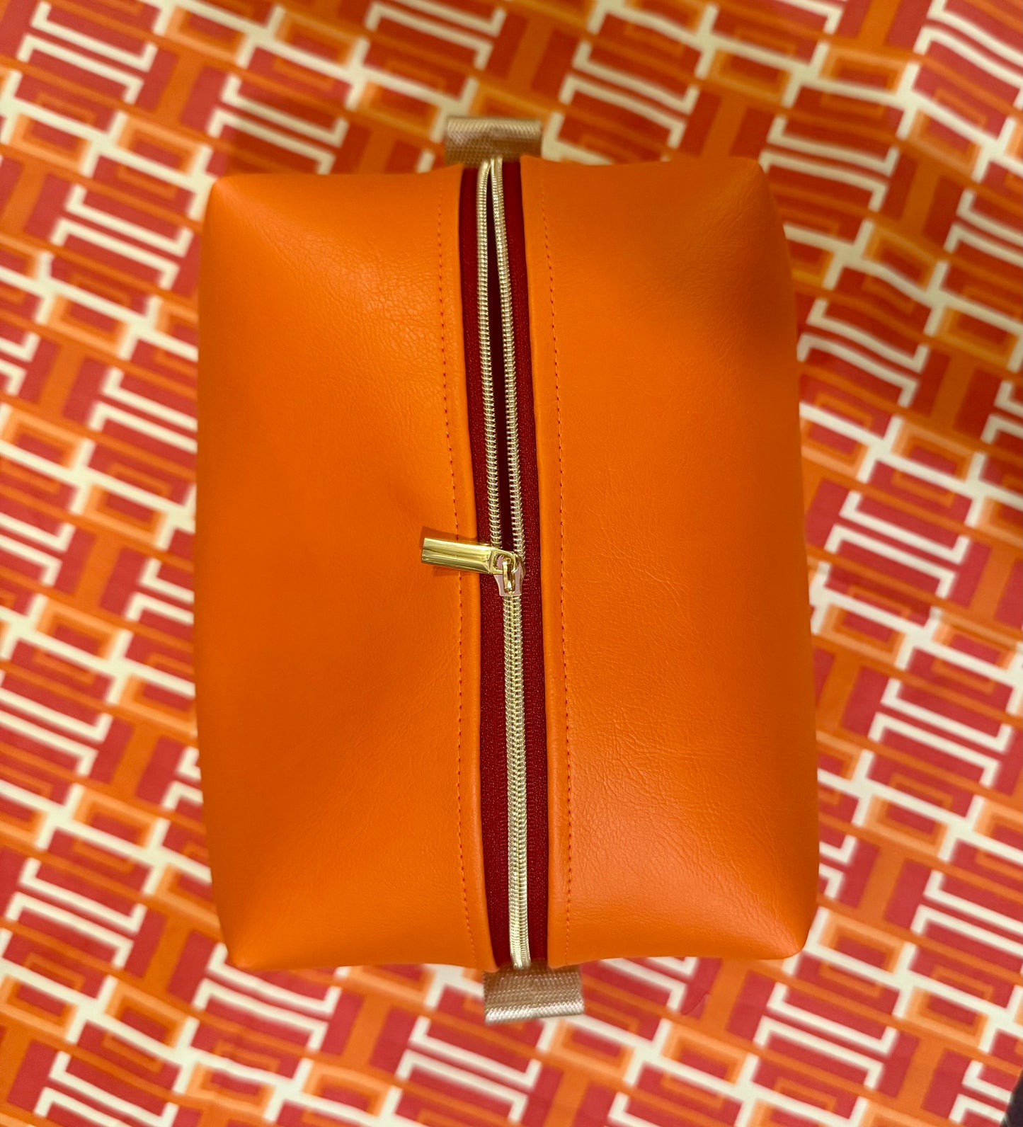 Stitchin’ by M.- Travel sized toiletry bag, waterproof and perfect for getaways (handcrafted in Sanford)