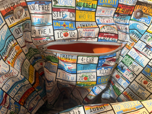 Stitchin’ by M.- Slouchy tote bag with interior zipper pocket