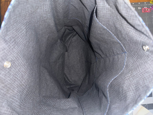 Stitchin’ by M.- Blue Aztec Tote